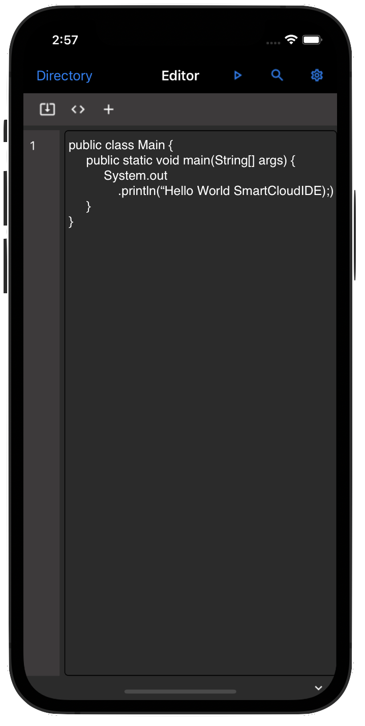 SmartCloudIDE - You can write code early by mobile application.